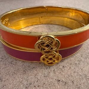 Stella and Dot enamel bracelet ORANGE